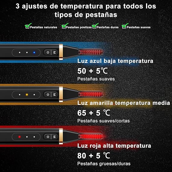 Encrepador y Rizador de Pestañas Eléctrico – Recargable por USB