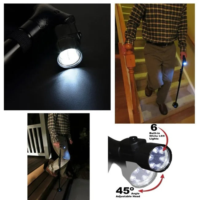 SafeStep: Bastón Plegable de Seguridad con Luz LED